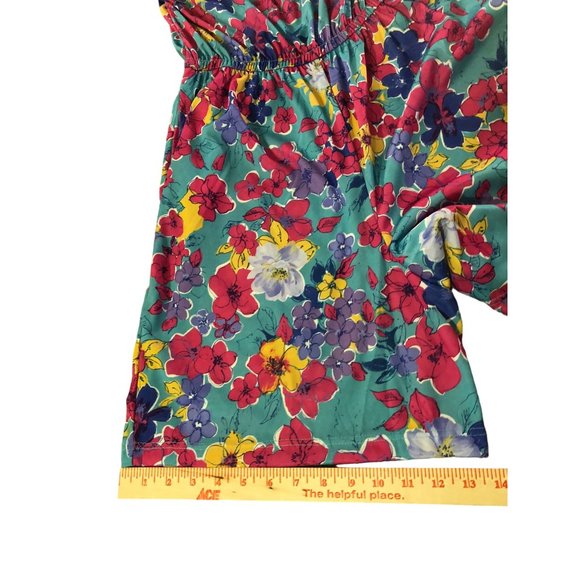 Vintage CW Classics Shorts Romper Womens Med Used Floral - Picture 14 of 16